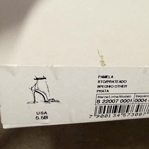 Schutz Pamela Heels silver Claro shoes stilettos party Revolve NEW Sz 5.5 - Picture 4 of 11